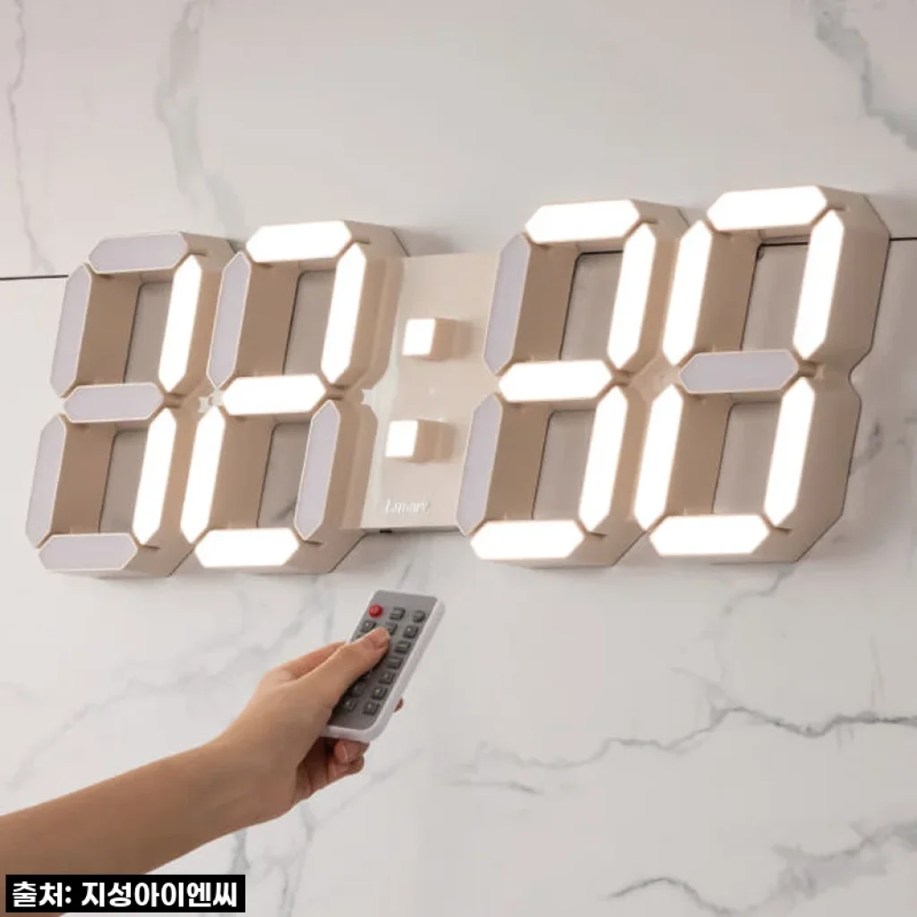 우리 공간의 품격을 높여줄, 루나리스 GPS LED 대형 벽시계 54cm 솔직 사용 후기!