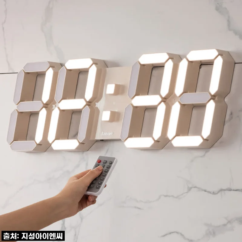 우리 공간의 품격을 높여줄, 루나리스 GPS LED 대형 벽시계 54cm 솔직 사용 후기!