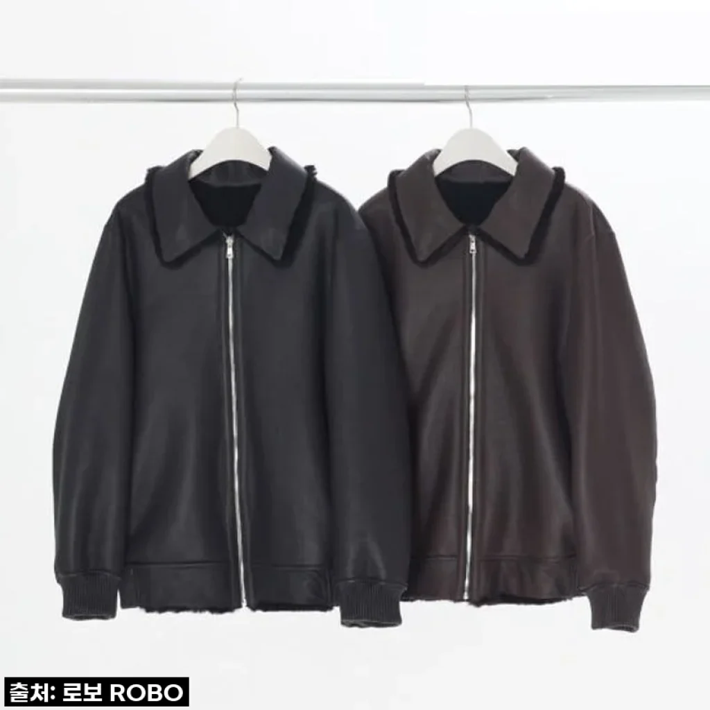 로보 프리미엄 리버시블 무스탕 점퍼 사용 후기