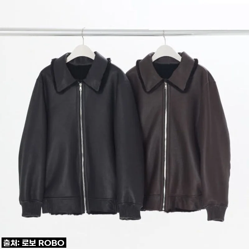 로보 프리미엄 리버시블 무스탕 점퍼 사용 후기