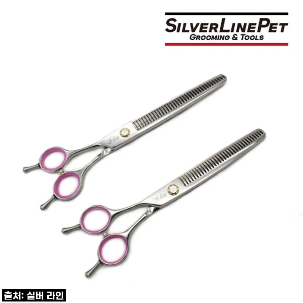 실버라인펫 LMDM 강아지 미용 왼손 지우개 요술가위 7인치 사용후기