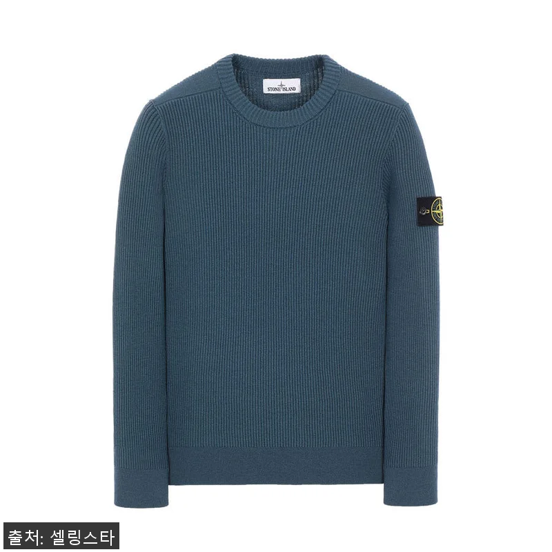 스톤아일랜드 와펜 울 라운드 니트 블 관련 이미지 1