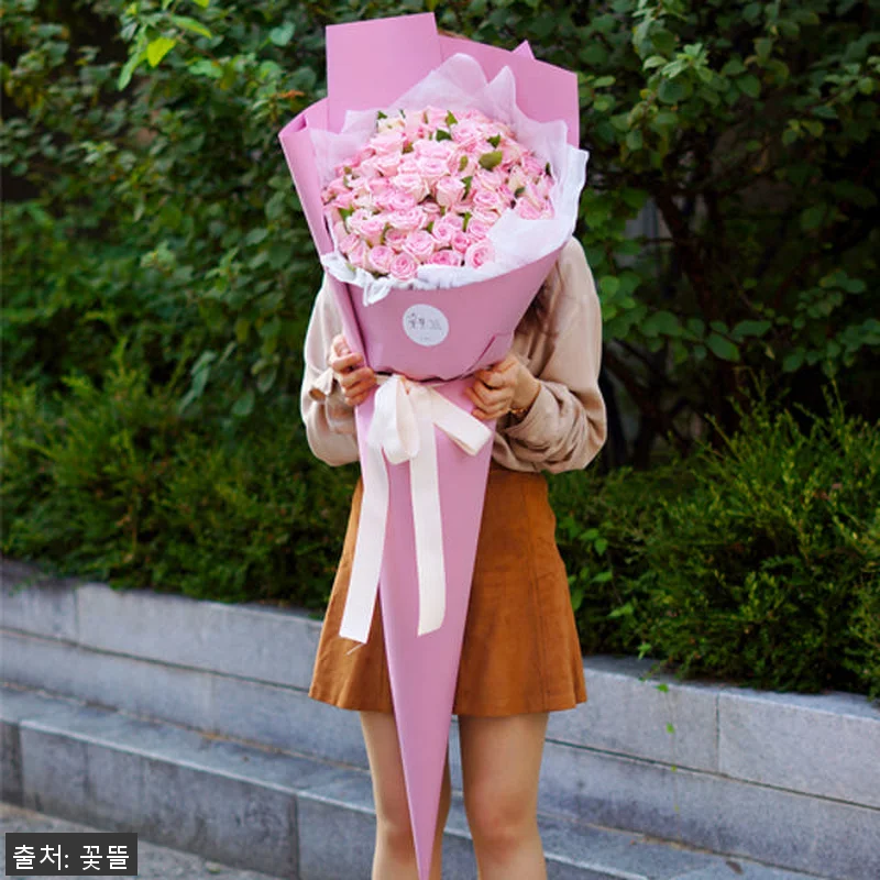 핑크 장미100송이 대형 꽃다발 사용 관련 이미지 2