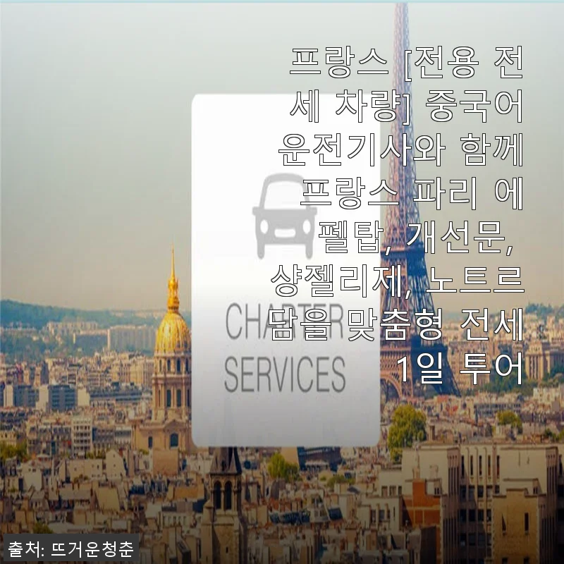 프랑스 파리 맞춤형 전세 1일 투어 사용후기 – 에펠탑부터 노트르담까지 특별한 하루