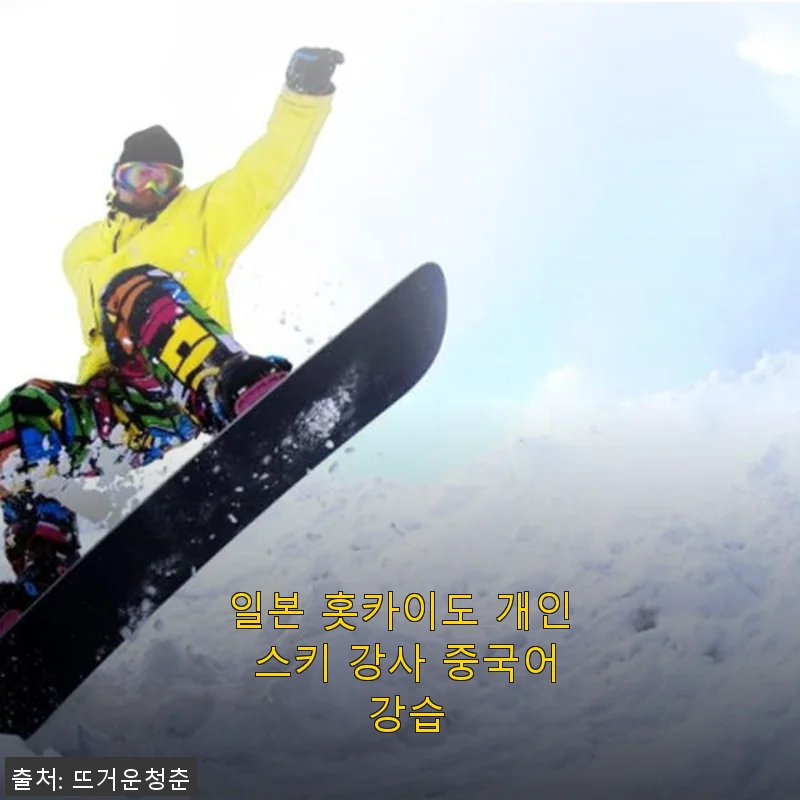 일본 홋카이도 개인 스키 강사 중국어 강습 체험 후기