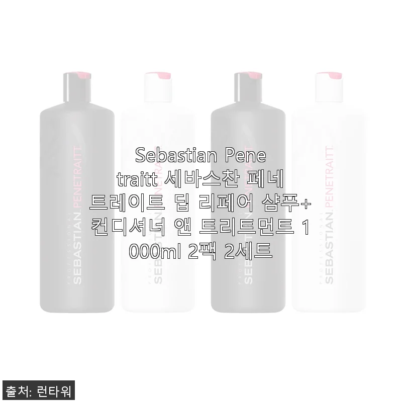 세바스찬 페네트레이트 딥 리페어 샴푸+컨디셔너 앤 트리트먼트 2세트 사용후기