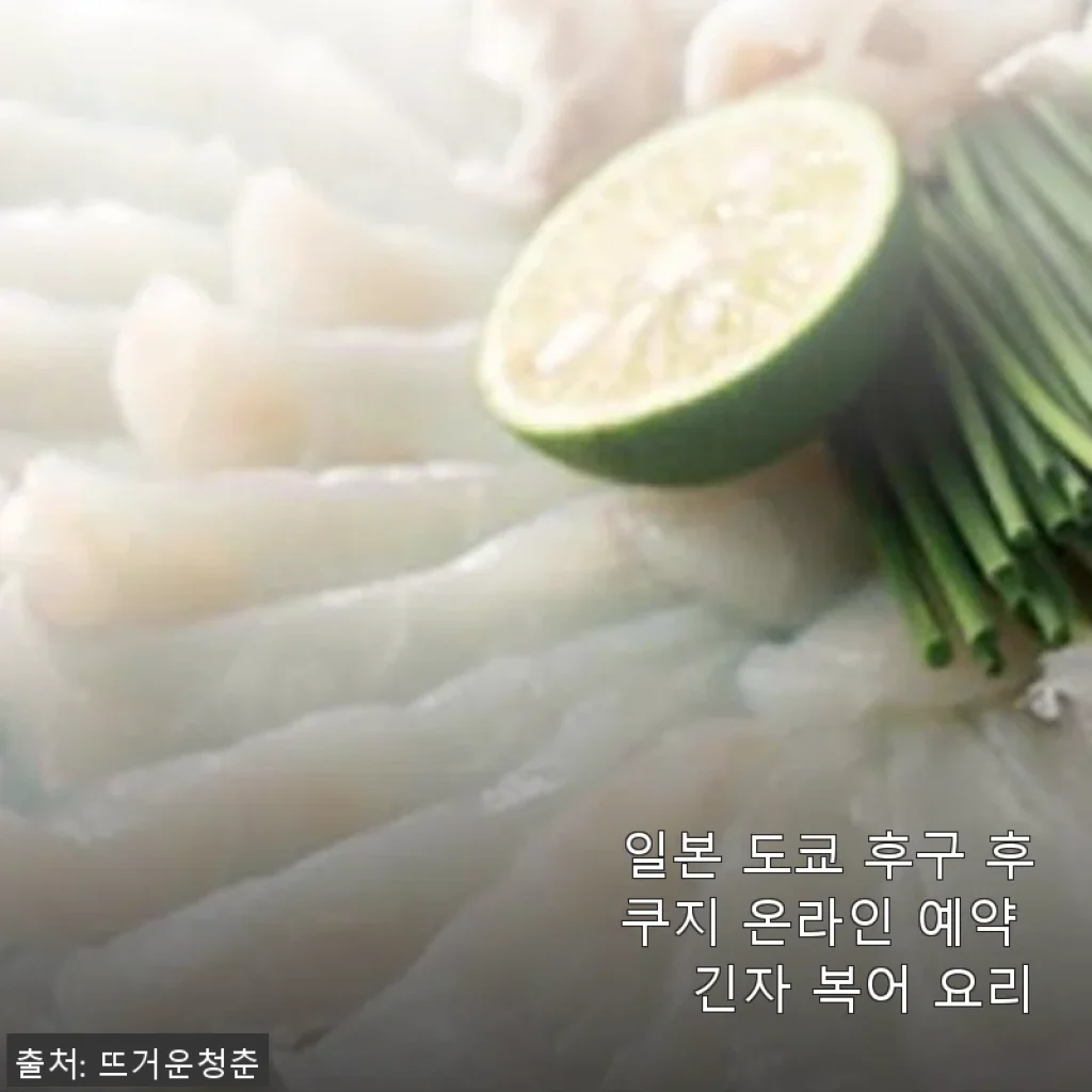 일본 도쿄 후구 후쿠지 온라인 예약 긴자 복어 요리, 직접 경험해본 후기