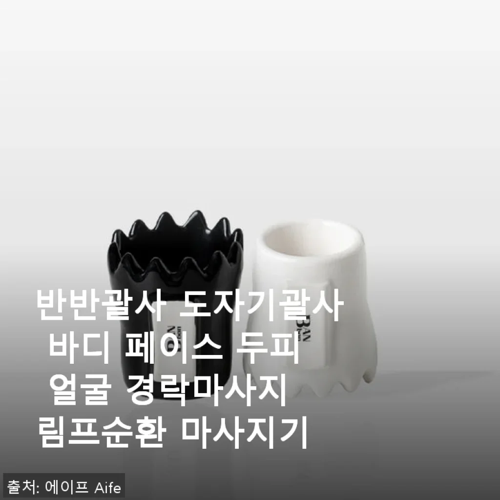 반반괄사 도자기괄사 사용후기: 얼굴부터 두피, 바디까지 하나로 해결하는 마사지 도구