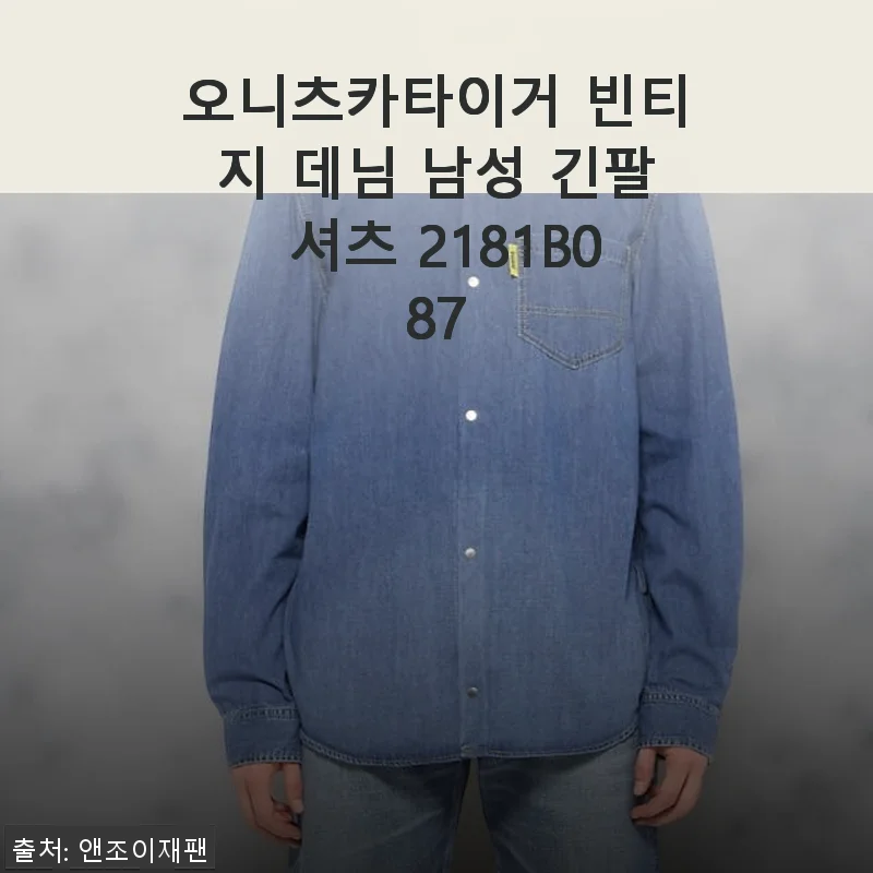 오니츠카이거 빈티지 데님 남성 긴팔 셔츠 2181B087 사용후기