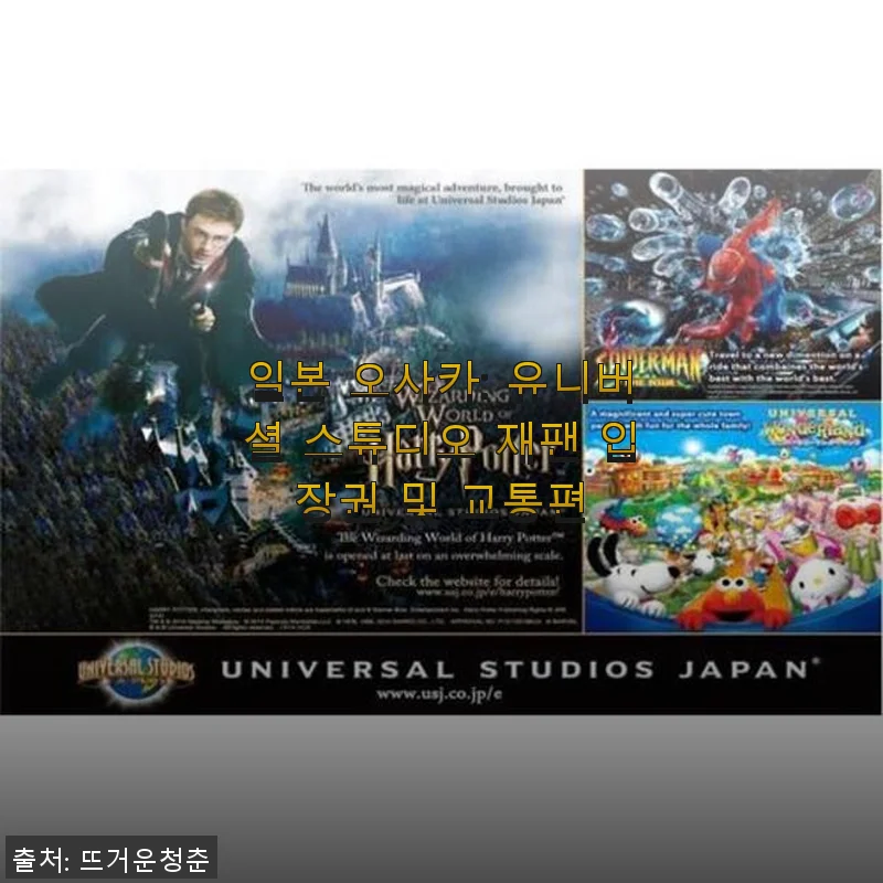 일본 오사카 유니버셜 스튜디오 재팬 입장권과 교통편 사용 후기