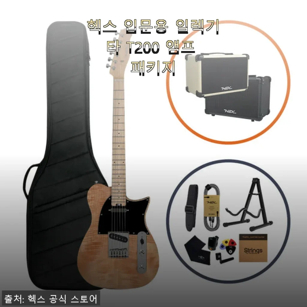 헥스 입문용 일렉기타 T200 앰프 패키지 사용후기: 초보자에게 딱 맞는 선택