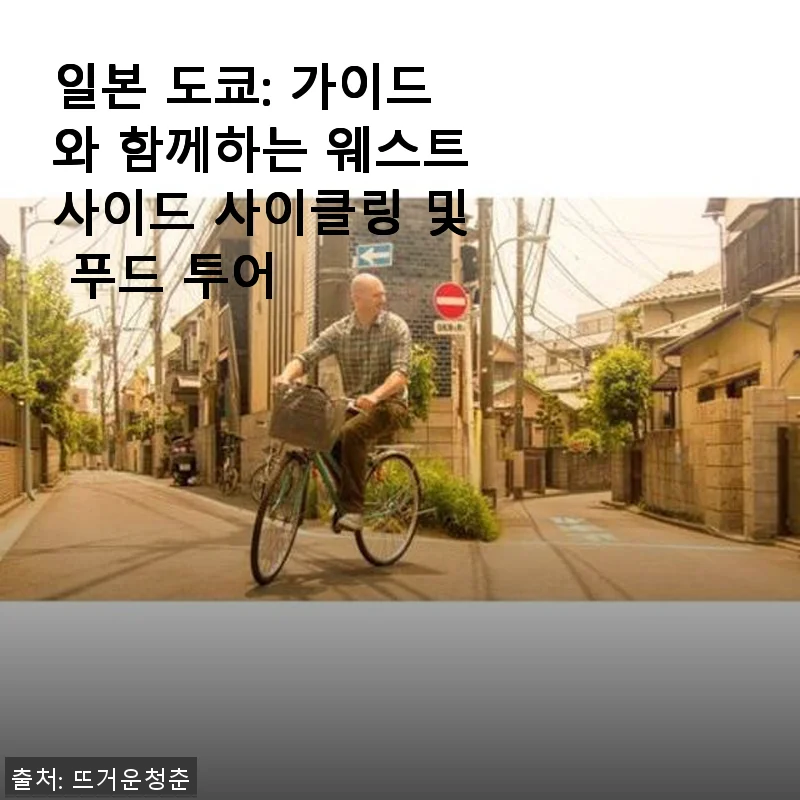 일본 도쿄 웨스트사이드 사이클링 및 푸드 투어 사용 후기