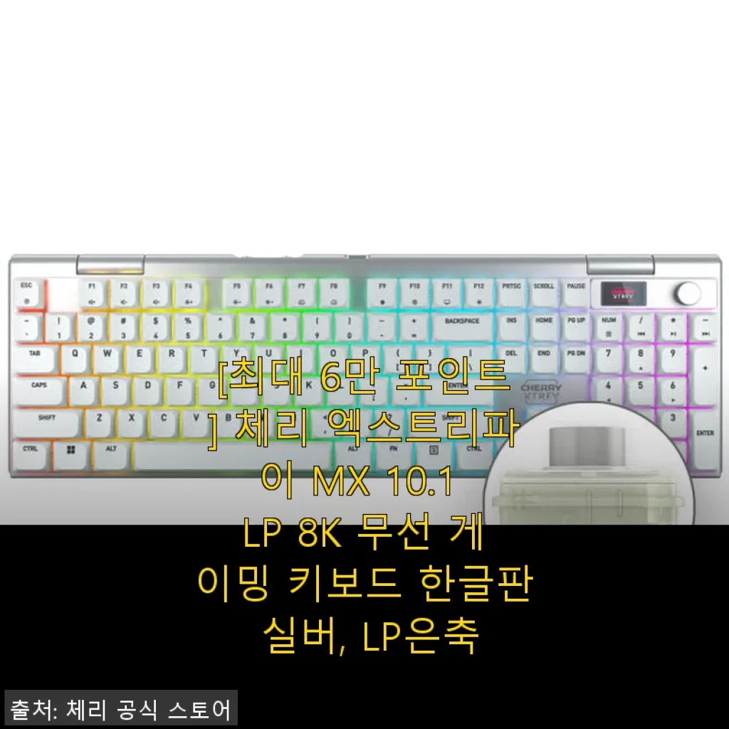 체리 엑스트리파이 MX 10.1 LP 8K 무선 게이밍 키보드 한글판 실버 사용후기