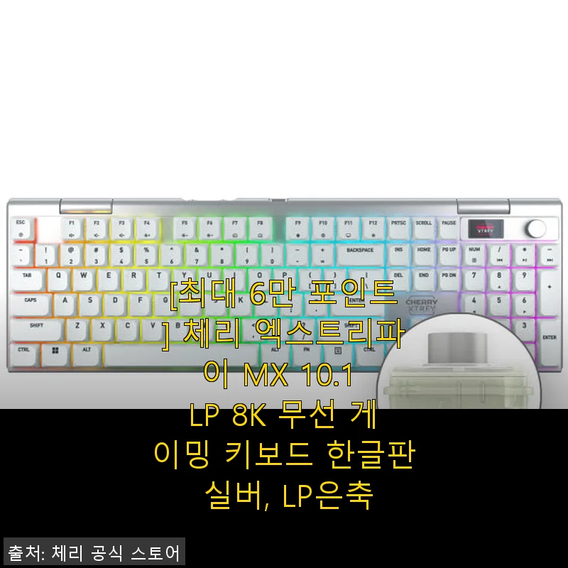 체리 엑스트리파이 MX 10.1 LP 8K 무선 게이밍 키보드 한글판 실버 사용후기