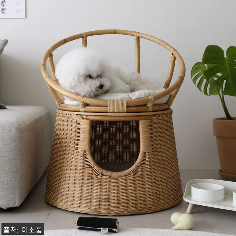 라탄 고양이집 의자 숨숨집 사용후기: 관련 이미지 3