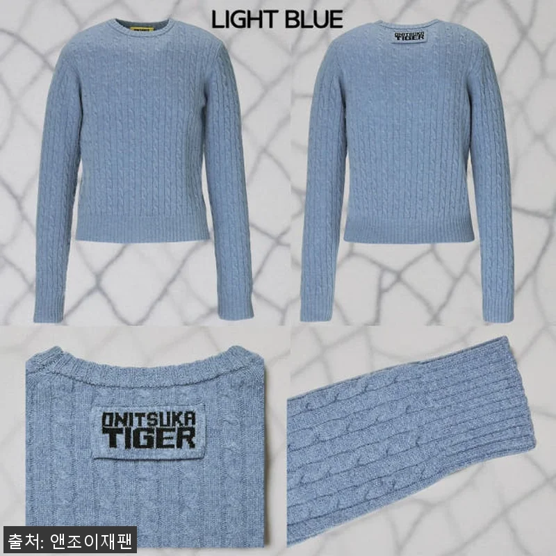 오니츠카타이거 로고 패치 니트 탑 남 관련 이미지 3