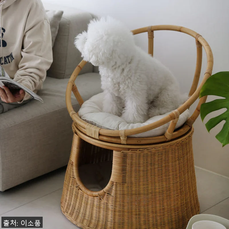 라탄 고양이집 의자 숨숨집 사용후기: 관련 이미지 4