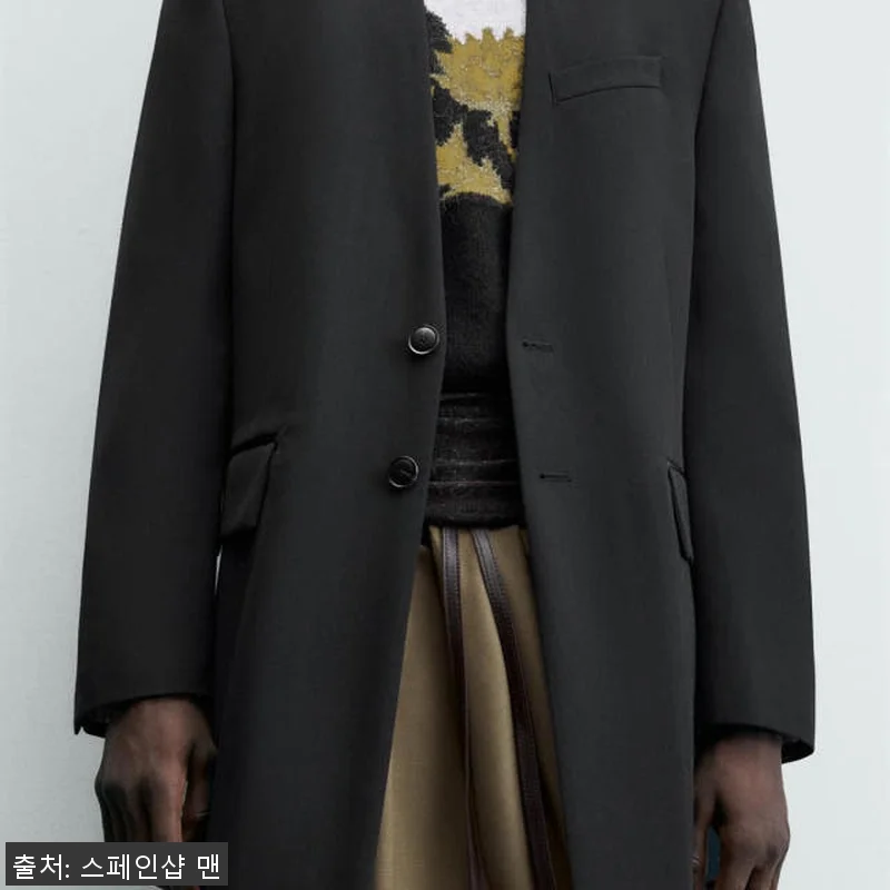 자라 스트라이프 자카드 프록 롱 코트 관련 이미지 5