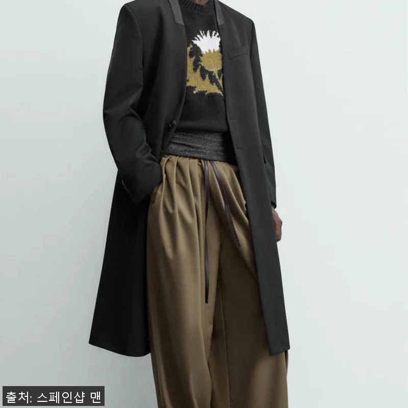 자라 스트라이프 자카드 프록 롱 코트 관련 이미지 6