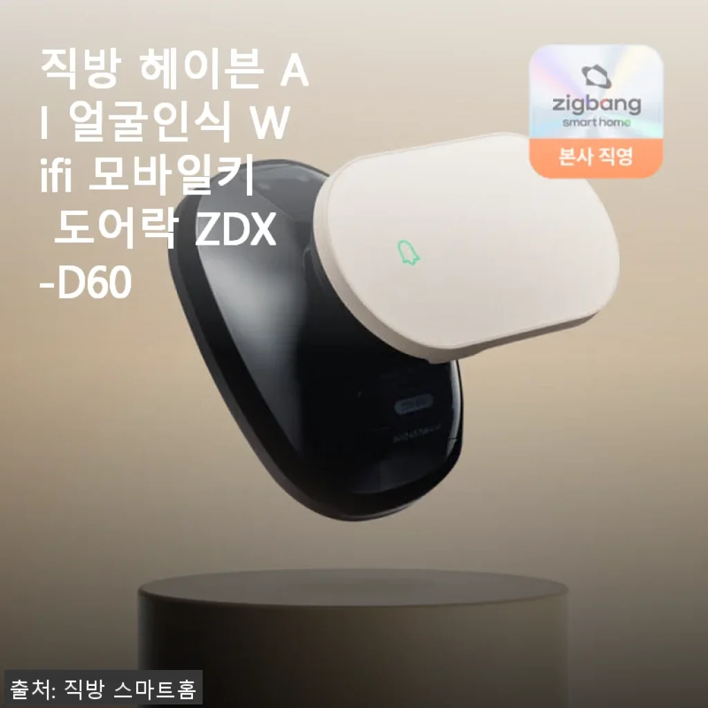 직방 헤이븐 AI 얼굴인식 Wifi 모바일키 도어락 ZDX-D60 사용후기