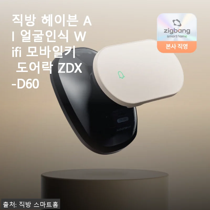 직방 헤이븐 AI 얼굴인식 Wifi 모바일키 도어락 ZDX-D60 사용후기