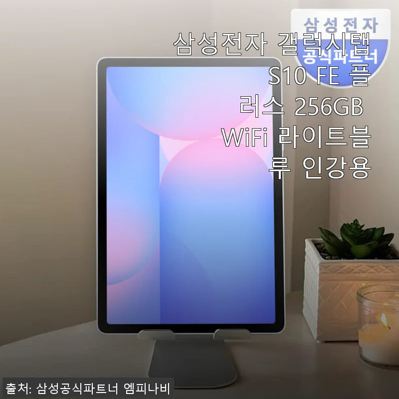 삼성전자 갤럭시탭 S10 FE 플러스 256GB WiFi 라이트블루 인강용 사용후기