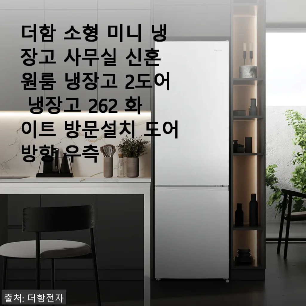 더함 소형 미니 냉장고 262 화이트 사용후기 - 신혼집과 사무실에 딱 맞는 2도어 냉장고