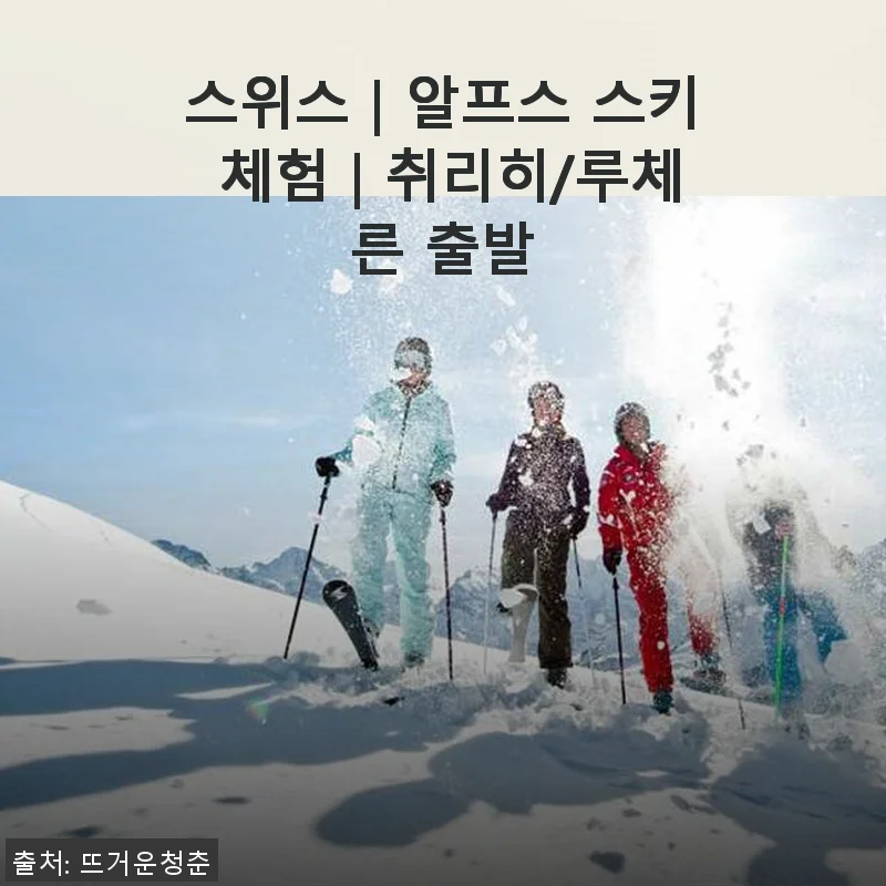 스위스 알프스 스키 체험 후기: 취리히에서 떠난 특별한 겨울 여행