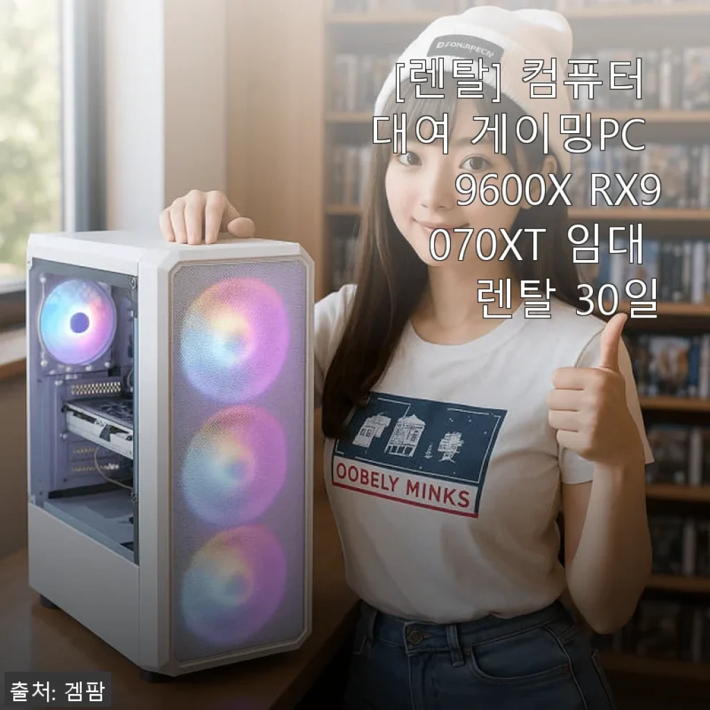 컴퓨터 대여 게이밍PC 9600X RX9070XT 임대 렌탈 30일 사용후기