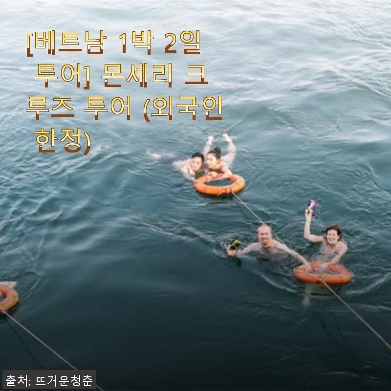 베트남 1박 2일 몬셰리 크루즈 투어 사용후기와 자세한 제품 소개