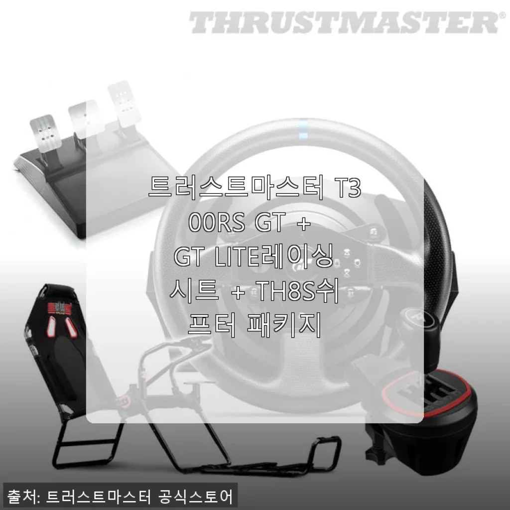 트러스트마스터 T300RS GT + GT LITE 레이싱시트 + TH8S 쉬프터 패키지 사용후기