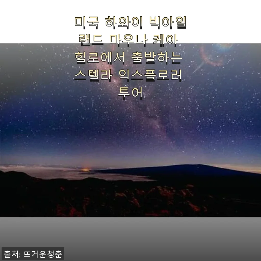 미국 하와이 빅아일랜드 마우나 케아 힐로 스텔라 익스플로러 투어 사용 후기