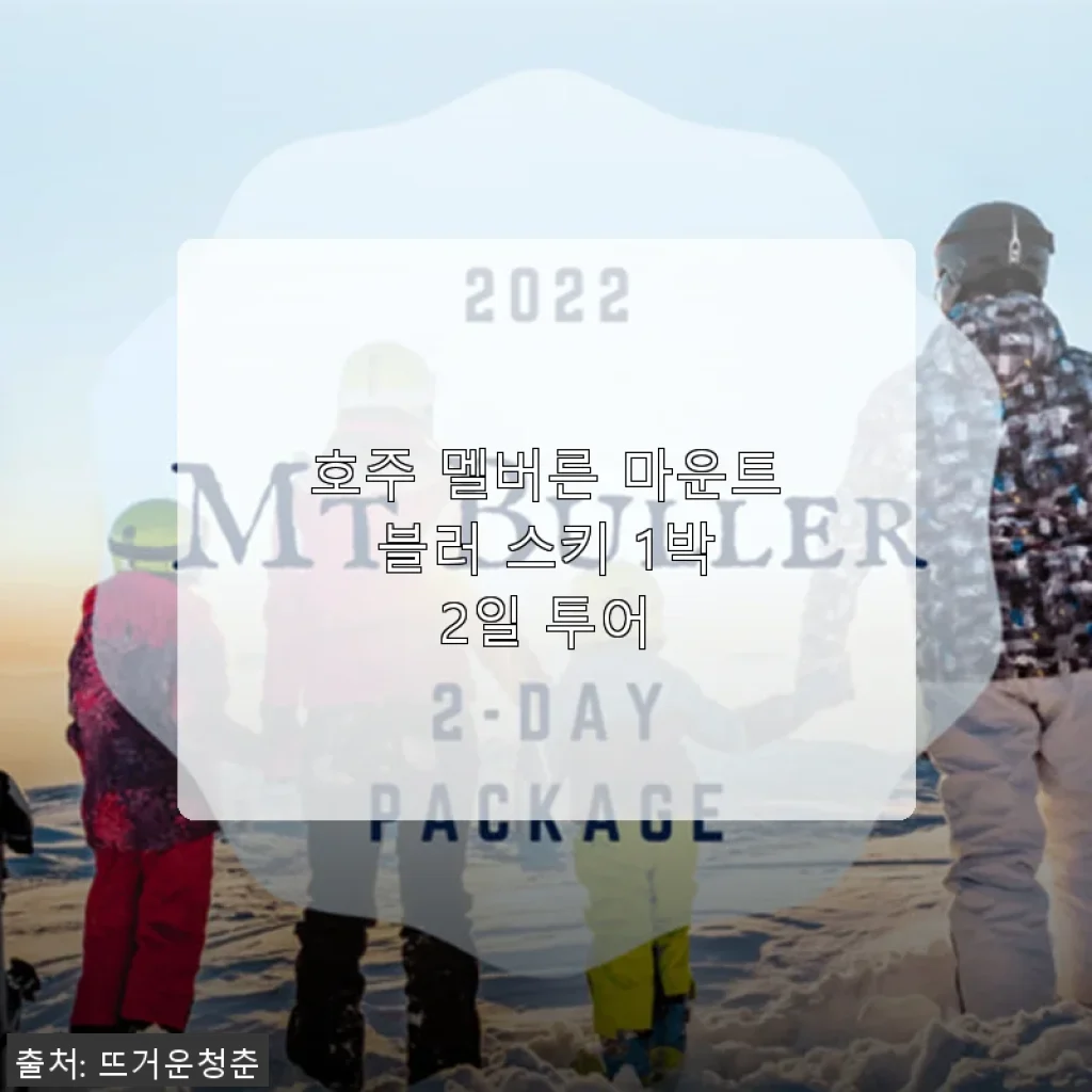 호주 멜버른 마운트 블러 스키 1박 2일 투어 사용후기