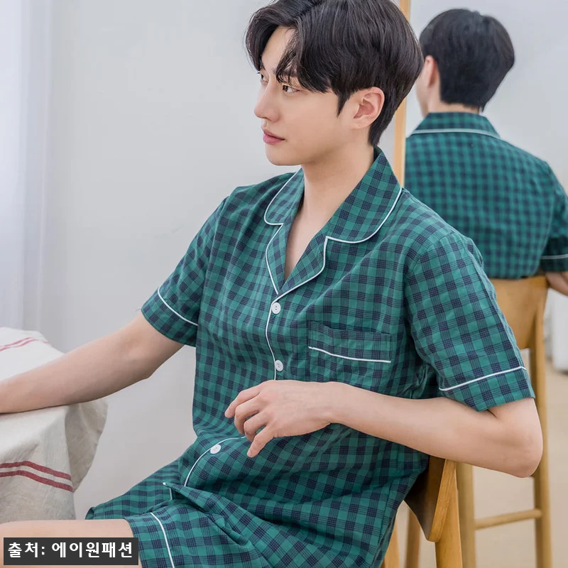 에이원 잔체크 커플잠옷세트, 여름 홈웨어로 눈여겨볼 만한 14,900원 특가 9 에이원 잔체크 커플잠옷세트, 여름 홈 관련 이미지 2