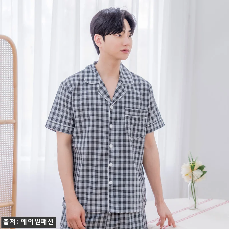 에이원 잔체크 커플잠옷세트, 여름 홈웨어로 눈여겨볼 만한 14,900원 특가 10 에이원 잔체크 커플잠옷세트, 여름 홈 관련 이미지 3