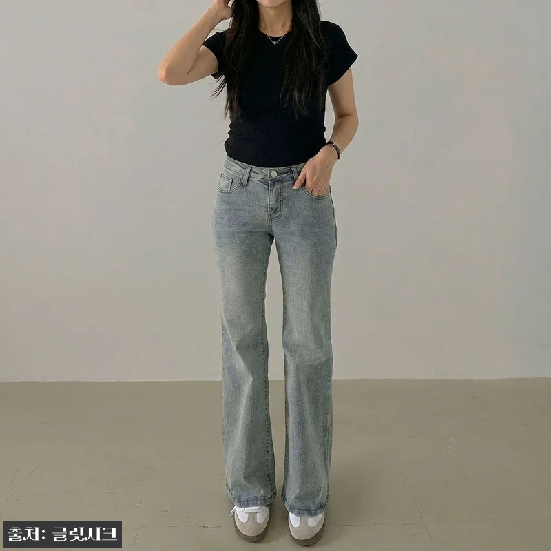 로우라이즈 키작녀청바지 플레어진, 키작녀 기장 옵션이 눈에 띄는 데님 팬츠 체크 후기 15 로우라이즈 키작녀청바지 플레어진, 키 관련 이미지 5