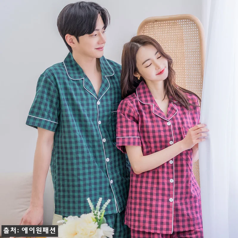 에이원 잔체크 커플잠옷세트, 여름 홈웨어로 눈여겨볼 만한 14,900원 특가 12 에이원 잔체크 커플잠옷세트, 여름 홈 관련 이미지 5