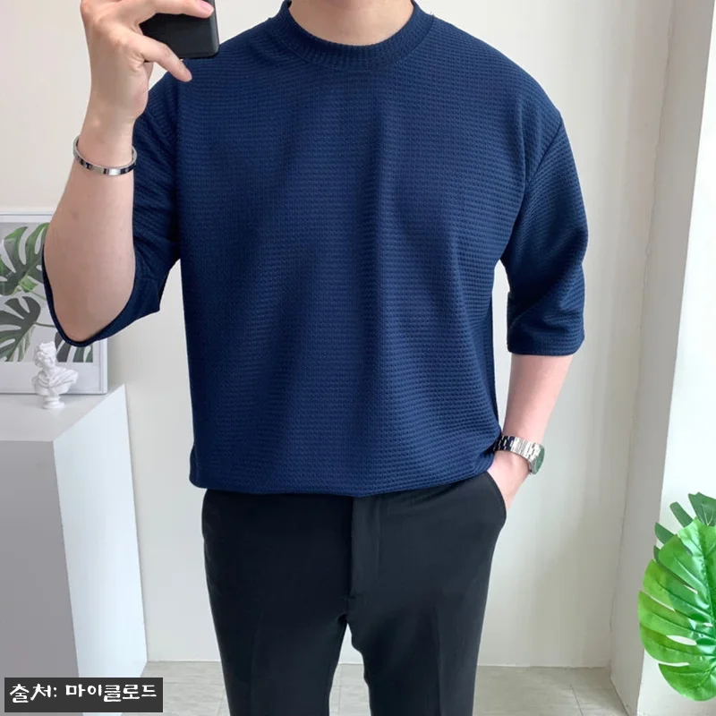 남자 빅사이즈 7부 티셔츠 와플 무지 여름 반팔, 16,900원 무료배송으로 확인한 구매 전 체크포인트 15 남자 빅사이즈 7부 티셔츠 와플 무지 관련 이미지 6