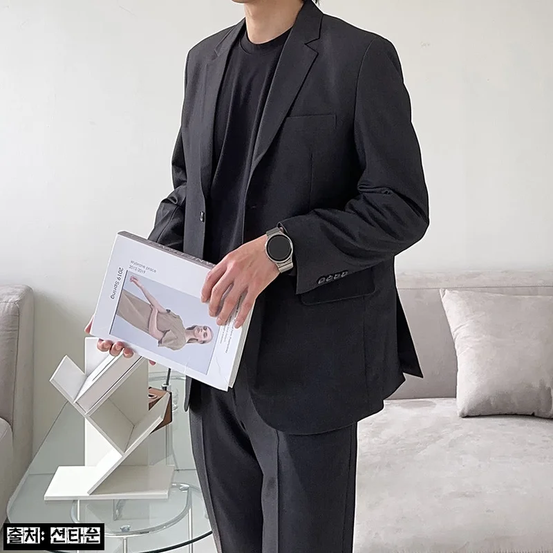 Home 68 남자블레이저 오버핏 정장마이, 간절기 데일리룩부터 면접룩까지 눈여겨볼 션타운 자켓