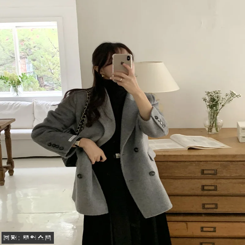 트리나 여성 하프 울 핸드메이드 코트, 9만원대 할인 가격으로 체크한 겨울 데일리룩 이슈템 4 트리나 여성 하프 울 핸드메이드 코트 관련 이미지 1