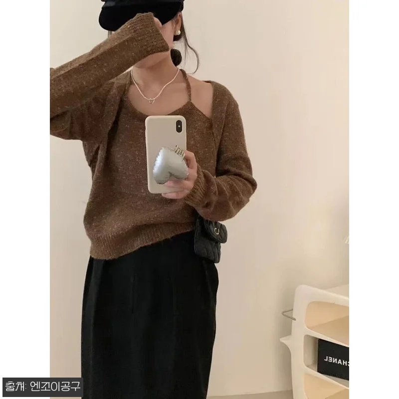 박규영 어깨 트임 니트 한해나 레이어 관련 이미지 1