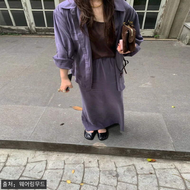 어토프 라보 셔츠 오버핏 셔링 자켓 관련 이미지 1