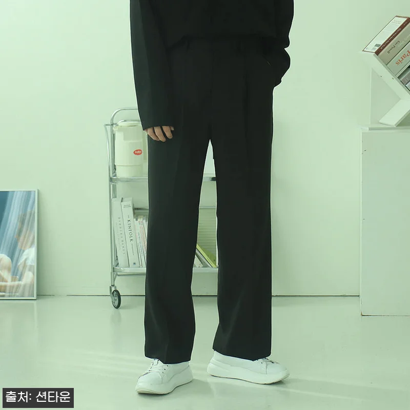 남자와이드슬랙스 통큰바지 링클프리 밴 관련 이미지 1