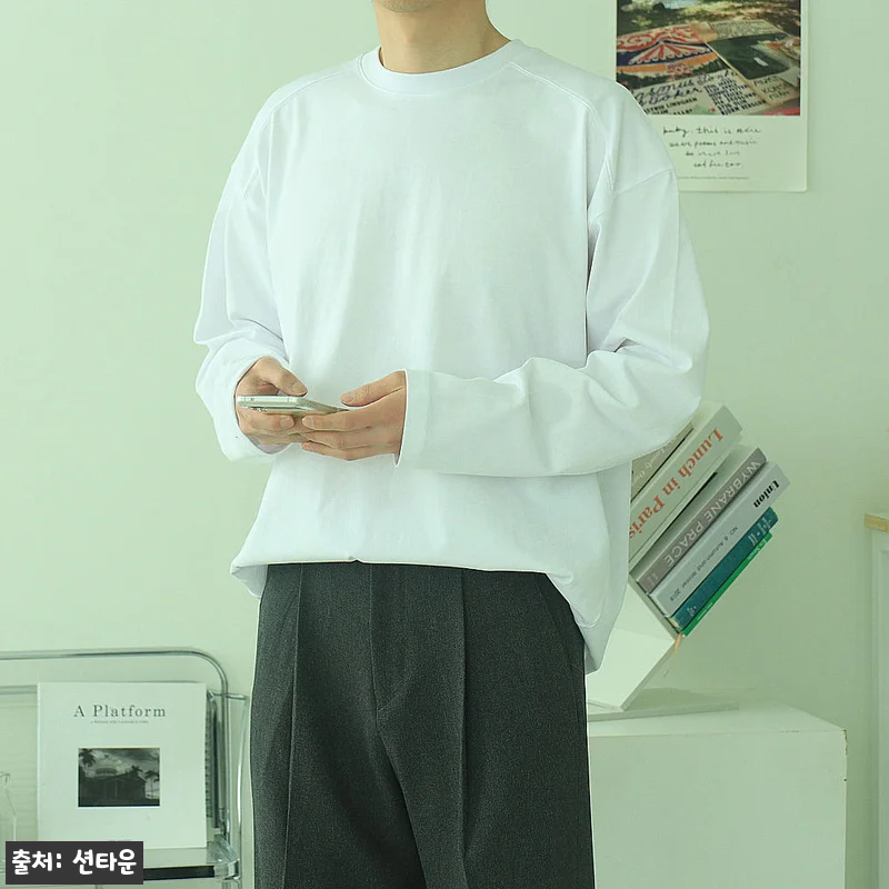 남자긴팔티셔츠 USA코튼 피그먼트 이너 티셔츠, 10가지 컬러로 데일리룩 완성하는 이슈템 12 남자긴팔티셔츠 USA코튼 피그먼트 이 관련 이미지 1