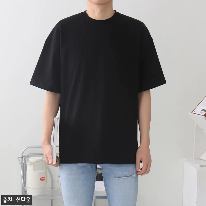 남자반팔티 오버핏 이너 레이어드 티셔츠, 사계절 코디에 더하기 좋은 데일리템 6 남자반팔티 오버핏 이너 레이어드 티셔 관련 이미지 1