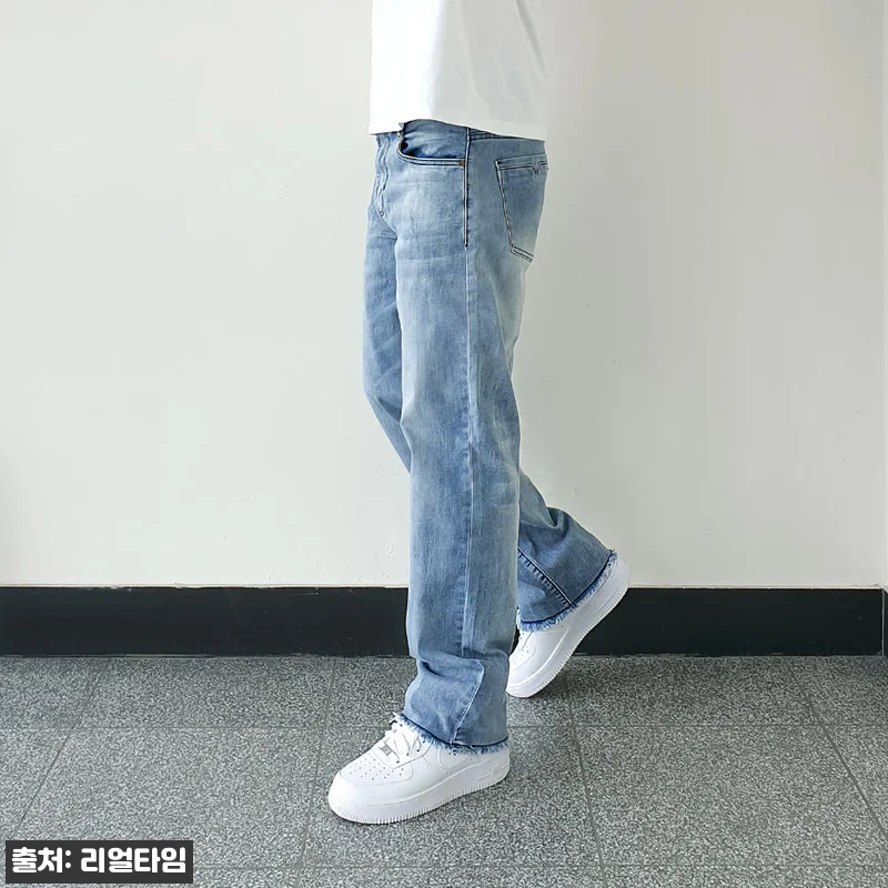 컷팅세미와이드진 남자연청와이드청바지, 연청 워싱에 히든밴딩까지 챙긴 데일리 이슈템 10 컷팅세미와이드진 남자연청와이드청바지, 관련 이미지 1