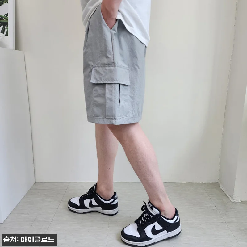 남자버뮤다바지 코팅 카고 하프팬츠, 관련 이미지 1