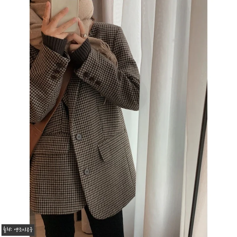 싱어게인3 6회 김이나 헤링본 자켓 오버핏 블레이저, 브라운 하운드투스 재킷 구매 전 꼭 볼 체크포인트 9 싱어게인3 6회 김이나 헤링본 자켓 관련 이미지 2
