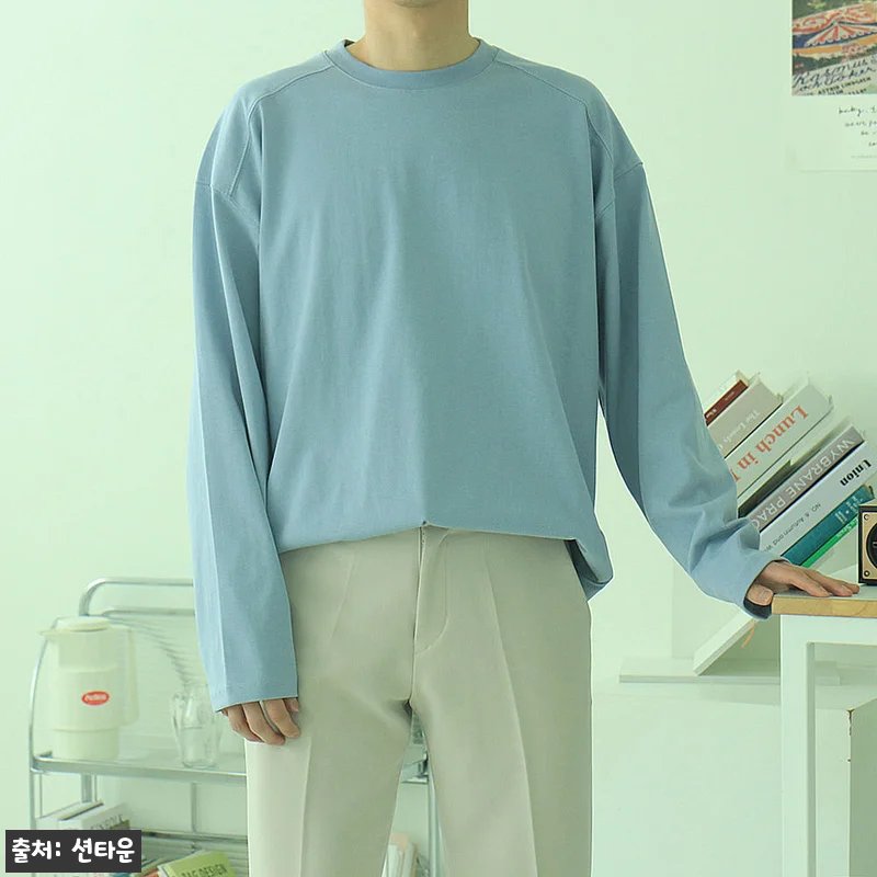 남자긴팔티셔츠 USA코튼 피그먼트 이너 티셔츠, 10가지 컬러로 데일리룩 완성하는 이슈템 13 남자긴팔티셔츠 USA코튼 피그먼트 이 관련 이미지 2