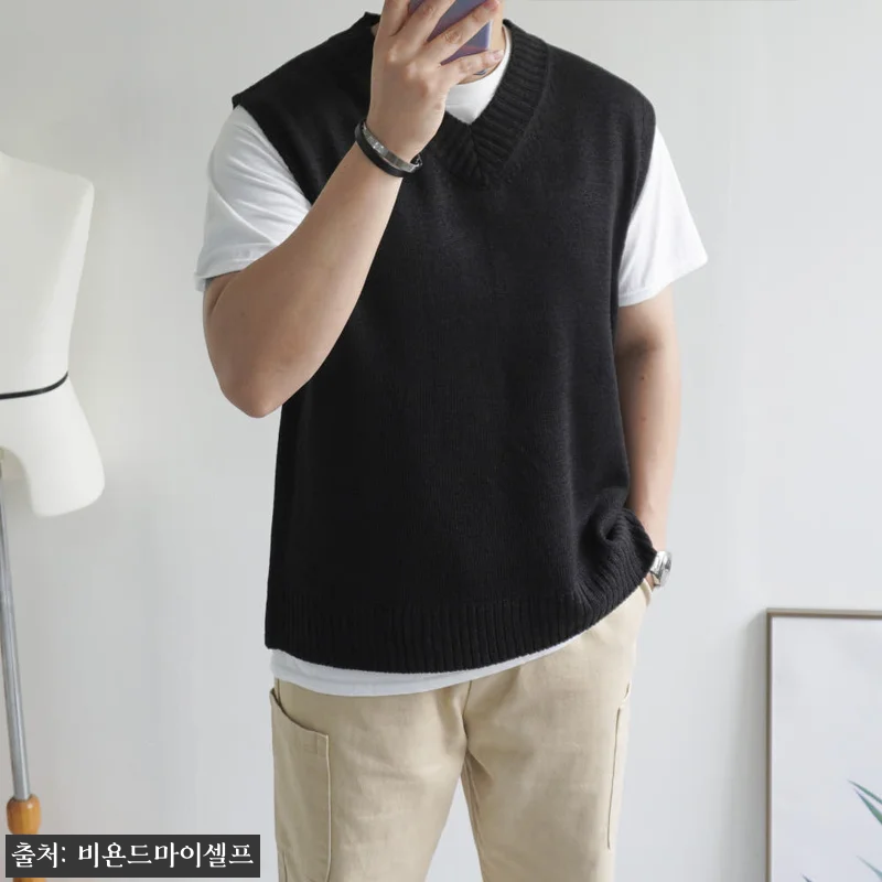 남자 메종 브이넥 니트 조끼 베스트 11color, 17,900원 무료배송 구매 전 체크 후기 13 남자 메종 브이넥 니트 조끼 베스트 관련 이미지 2